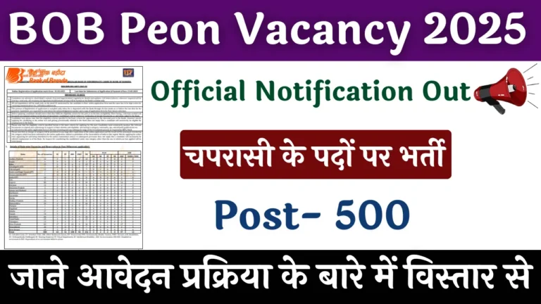 BOB Peon Vacancy 2025
